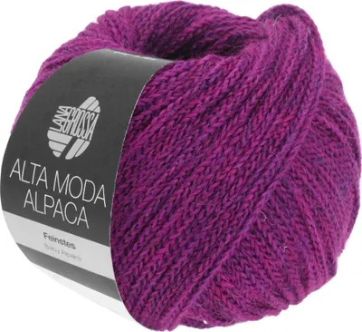 Produktbild von Lana Grossa ALTA MODA ALPACA 50 g edles Garn aus hauchfeinem Baby-Alpaca 140 m Farbe 089 - Rotviolett