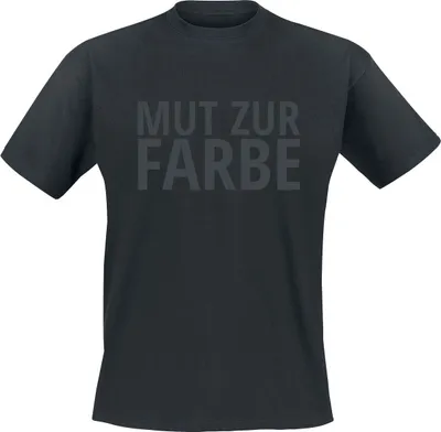 Produktbild von Sprüche T-Shirt Uni Mut zur Farbe schwarz Funartikel, Sprüche 100% Baumwolle XL