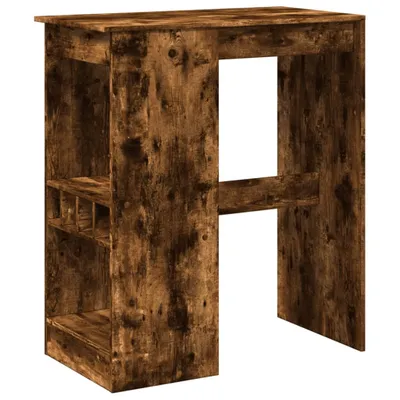 Produktbild von （Robust Möbel）Esstisch/Bartisch - CLORIS - Küchentisch elegantes Design - mit Regal Räuchereiche 90x47,5x103,5cm Holzwerkstoff - Esstische DEMöbel229978