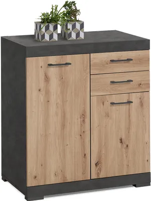 Image de Kommode >Birkenhead< in Matera Artisan Eiche - 80x90x50cm (BxHxT)