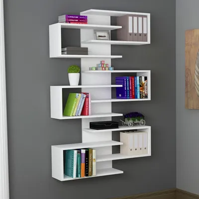 Immagine prodotto di Trenzano - Libreria, 75x21x161h cm Bianco, 11 Ripiani
