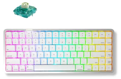 Produktbild von Akko Air 01 Low Profile Akko Air 01 kabellose mechanische Tastatur mit RGB Cloud White - QWERTY US - Kailh Summer Mini Switch