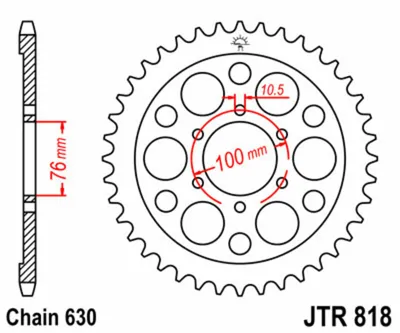 Obrázok produktu pre Reťazové koleso JT 42T JTR818.42