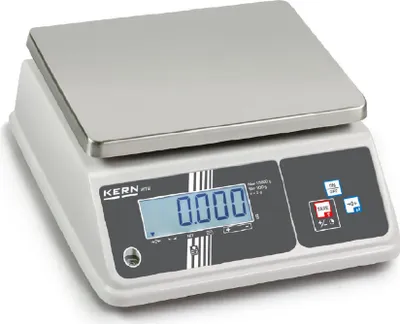 Produktbild von KERN & SOHN IP-geschützte Tischwaage, 3 kg, Edelstahl, Edelstahl, LCD, 2,5 cm, 263 mm