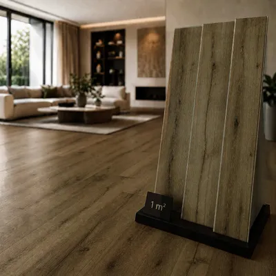 Produktbild von Klickvinyl, Vinylboden Eiche, Wasserfest, Bodenbeläge, 4mm SPC + 1mm Unterlage, 1 m²
