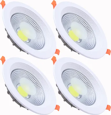 Produktbild von 4 Stück 15W LED COB Deckenlicht Panel Einbaustrahler Deckenleuchte Strahler Einbauleuchte, Kaltweiß