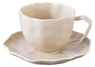 Produktbild von Bricard Angles Kaffeegeschirr 12-teilig aus Porzellan, Taupe, 225 ml