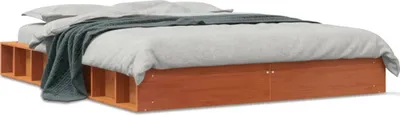 Obrázek produktu pro vidaXL Postel z masivu bez matrace vosk hnědá 120x190 cm borovice