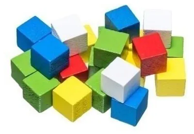 Immagine prodotto di Cubi di legno colorati da 1,5 cm 21 pezzi
