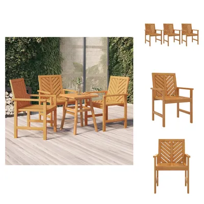 Image de vidaXL Chaises de jardin 3 pcs. Acacia massif - Chaises de jardin