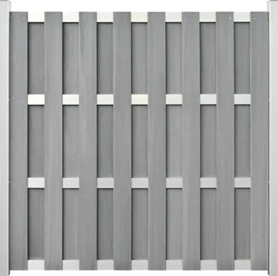 Immagine prodotto di Elemento principale recinzione GroJa Merano premontato senza pali Traversa argento 180 x 180 cm grigio pietra coestruso