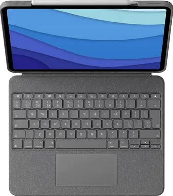 Produktbild von Logitech Combo Touch - Tastatur und Foliohülle - mit Trackpad - hinterleuchtet - Apple Smart connector - QWERTZ - Schweizerisch - Graphite - für Apple 13-inch iPad Pro (M4)