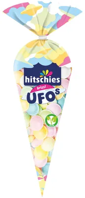 Obrázok produktu pre hitschies brizzl Ufos s ovocnou príchuťou šumivá náplň balenie 75g