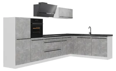 Imagen del producto de Cocina esquinera Vicco R-Line Hormigón/Blanco 347 x cm encimera Antracita, Model 67621