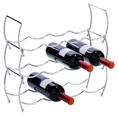 Produktbild von Zeller Weinregal, 3er-Set, Metall verchromt 42x14x14