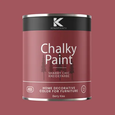 Produktbild von Kenzopaints Chalky Paint Kreidefarbe Möbelfarbe Möbellack 1Kg / 750ml - Berry Kiss