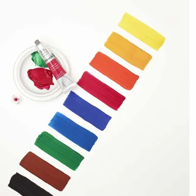 Produktbild von Winsor & Newton Gouache Set 10 lebendige matte Farben 12ml Tuben Einsteiger
