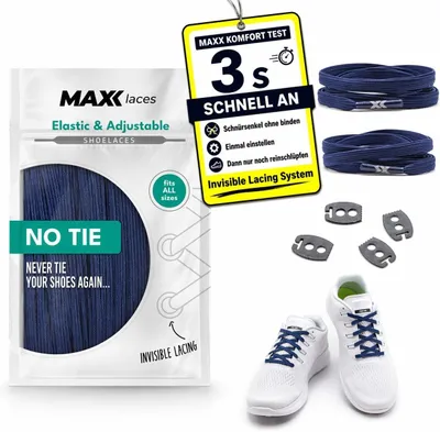 Imagen del producto de Cordones planos elásticos, de goma, con tensión ajustable, 1 par, para niños y adultos