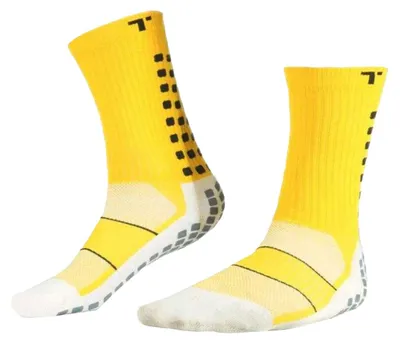 Image de TRUsox - Chaussettes de football « 3.0 » pour hommes/femmes, rembourrées PP9748 (44 EU - 47,5 EU) (jaune/blanc)