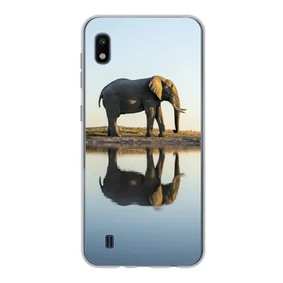 Produktbild von MuchoWow® Handyhülle Schutzhülle Hülle für Samsung Galaxy A10 Elefant - Wasser - Bäume - Tiere - Natur Silikon Softcase Handy Hülle - Schutzhülle