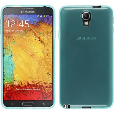 Produktbild von PhoneNatic Case kompatibel mit Samsung Galaxy Note 3 Neo - türkis Silikon Hülle transparent Cover