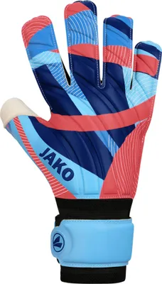 Image de JAKO Gant de foot unisexe River Supersoft RC, Couleur:skyblue/coral/navy, Taille:9