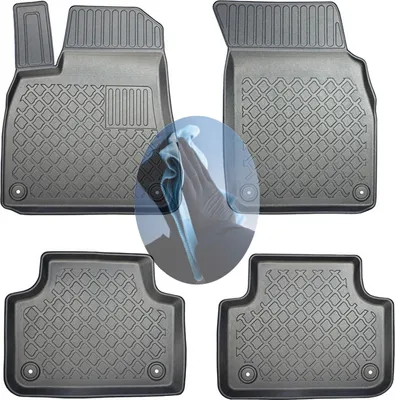 Produktbild von Z518322 TPE-Gummifußmatten kompatibel mit  Audi Q7 e-tron quattro 2 4M Steilheck Geländewagen SUV 5-türer 2015- 5Sitze