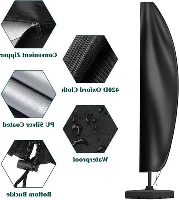 Immagine prodotto di Copertura protettiva per ombrelloni, tessuto Oxford 420D, resistente alle intemperie e ai raggi UV, per ombrelloni a braccio laterale