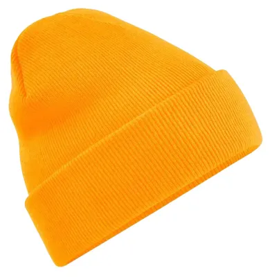 Image de Bonnet unie en tricot Beechfield pour adultes FK1482 (taille unique) (orange)