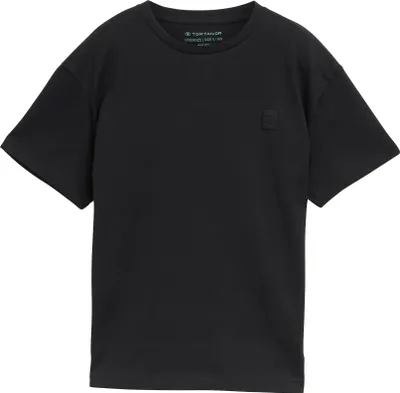 Produktbild von Tom Tailor Oversize T-Shirt aus blickdichtem Heavy-Jersey-Stoff mit Logo Badge