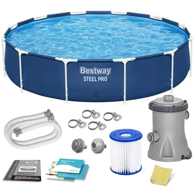 Image de Piscine de jardin tubulaire 366 x 76 cm 7-en-1 Bestway 56681