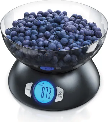Obrázek produktu pro Digitální kuchyňská váha Arendo s velkou miskou - 5000 g - LCD displej - funkce dovažování - rozlišení ±1 g - baterie jsou součástí balení - automatické vypnutí - DMS senzor - dotykové tlačítko