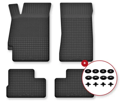 Produktbild von Gummi-Fußmatten für Peugeot 406 1995-2004 (Coupé) – 4-tlg, Schwarz, Semi-Universal, angepasst – Wielganizator Semi-Universal
