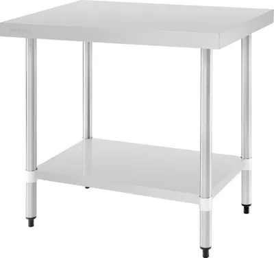 Produktbild von Vogue Edelstahl Arbeitstisch Mit Regalboden 90X60 Cm