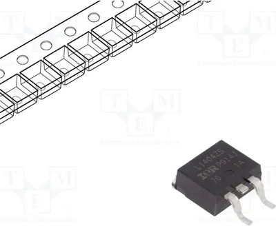 Productafbeelding van 1x Transistor: N-MOSFET, 120A, 230W, 40V, unipolair, Idm: 790A, D2PAK, IRL1404ZSTRLPBF, N-type