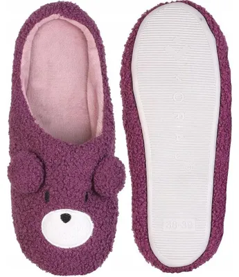 Productafbeelding van Damesslippers paars – comfortabele slippers maat 36-37 – warme slippers – bamboe slippers – zachte slippers