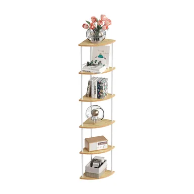Produktbild von 6-Ebenen Eckregal 154cm Eckregale Aufbewahrungsregal Eckregal stehend