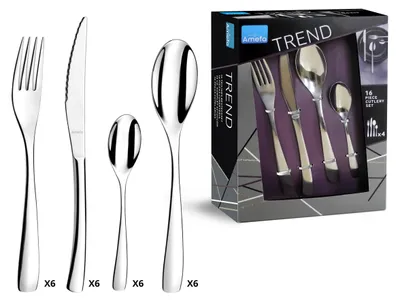 24-teiliges Besteck-Geschenkset, Edelstahl 18/0, spülmaschinengeeignet