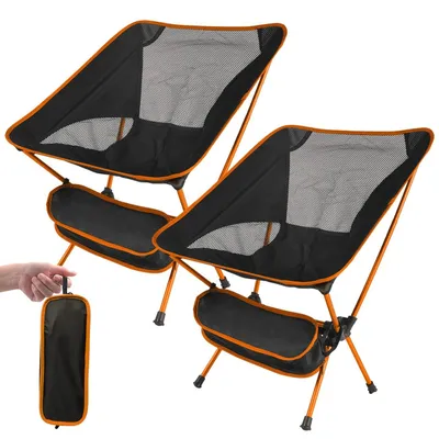 Image de Chaise de camping pliable ultralégère - Chaise portable pour activités en plein air