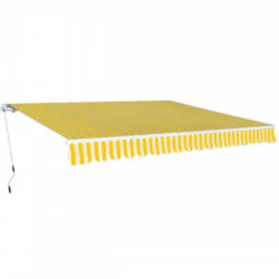Produktbild von The Living Store Gelenkarmmarkise 600 cm Gelb/Weiß