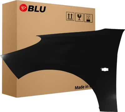 Image de BLU Aile Compatible avec Peugeot 206+ EXL Gauche Schwarz Noir Obsidien | 2007-2014 | Avant | Peint| Prêt à Monter | Acier