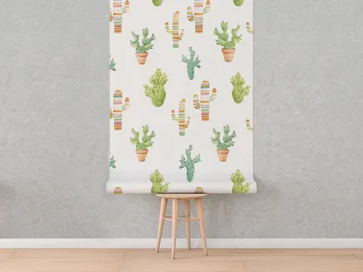 Produktbild von Coloray Fototapete 104x70 cm Latextapete Magicstick - Kaktusrolle Boho.