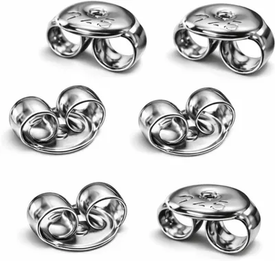 Imagen del producto de Tapones para pendientes, 5,5 mm, 3 pares, plata de ley 925, para la fabricación de joyería