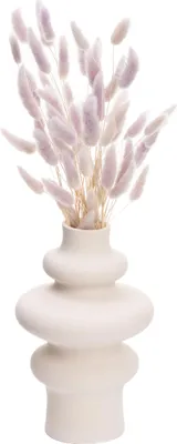 Produktbild von QUVIO Vase - Keramikvase - Vasen - Trockenblumenvase - Trockenblumenvase - Blumenvase - Vase - Pampas - Japandi-Stil - Keramik - Beige
