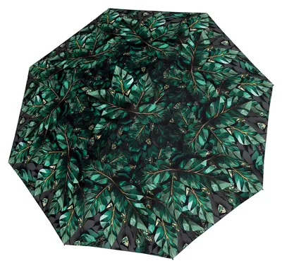 Image de doppler parapluie de poche parapluie Fiber Magic Imperial Crystal Leaves vert