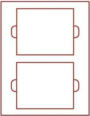 Produktbild von Lindner 2803 LINDNER d-Münzbox mit 2 rechteckigen Vertiefungen 152 x 123 mm-Grau / rote Einlage