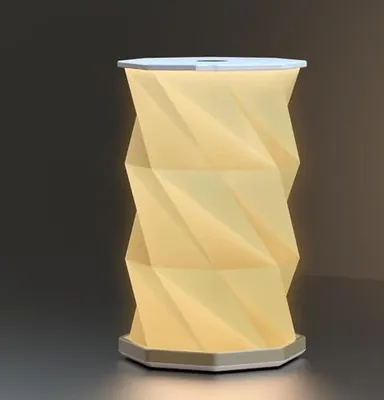 Produktbild von Zusammenklappbare Tragbare Lampe Reispapierlampe Reiselampe Dimmbares Buchlicht Zum Lesen Kleines Nachtlicht Wiederaufladbare USB-Tischlampe