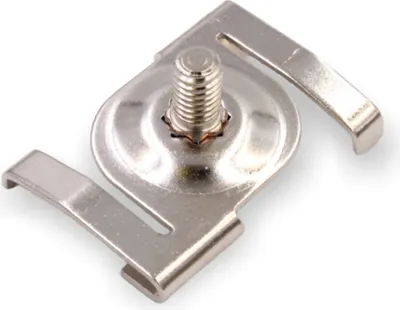 Produktbild von Deckenclip M5 für Odenwald - Rasterdecken | mit Gewindebolzen M5 x 10 mm | vernickelt