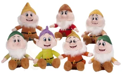 Obrázok produktu pre Plyšová hračka "Snehová kráľovná" – sedem trpaslíkov, výška 28 cm. Predaj jednotlivo, náhodný výber