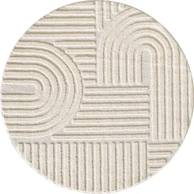 Produktbild von Art teppich hochflor rund Ø 120cm creme